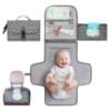 Picture of Kopi Baby Portable Diaper Changing Pad - Baby Diaper Changer Travel Bag with Wipes Pocket, Smart Design Portable Changing Mat, Infant Travel Station Kit, Gift for Newborn Girl & Boy - Classic