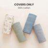 Picture of Konssy Muslin Baby Lounger Cover 2 Pack, 100% Cotton Newborn Lounger Cover, Soft and Breathable Lounger Cover for Boys Girls, Covers Only (Blue,Grey)