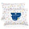 Picture of Toddler Pillow,13X18 Toddler Pillows for Sleeping, Machine Washable Kids Pillow with Pillowcase, Perfect for Travel, Toddlers Cot (Sunshine Rainbow)