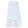 Picture of HALO 100% Cotton Sleepsack Swaddle, 3-Way Adjustable Wearable Blanket, TOG 1.5, Blue Safari, Newborn, 0-3 Months