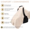 Picture of Comfy Cubs Baby Car Seat Cover - Soft, Breathable Bamboo Rayon and Muslin Cotton Blend - Lightweight Canopy for Sun, Bug, and Comfort Protection - Large Size Infant Seat Cover in Sand Design