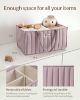Picture of Blissful Diary Baby Diaper Caddy Organizer, Stylish Storage Basket for Newborn Essentials and Diaper Station, Gift for Baby Shower and Registry Must-Have, Mauve Pink