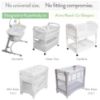 Picture of Bassinet Fitted Sheets Compatible with Arms Reach Cosleeper Versatile, Clear-Vue, Cambria and Mini- Snuggly Soft 100% Jersey Cotton - Pale Pink + Lilac - 2 Pack - Not for Ideal Ezee