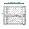 Picture of MYPET North States Paws Portable Pet Gate: 26-40" Wide. Pressure Mount. No tools needed. Made in USA. Dog Gate 23" Tall, Expandable, Durable Dog Gates for Doorways, Light Gray