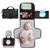 Picture of Kopi Baby Portable Diaper Changing Pad - Baby Diaper Changer Travel Bag with Wipes Pocket, Smart Design Portable Changing Mat, Infant Travel Station Kit, Gift for Newborn - Black Arrows, Classic