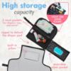 Picture of Kopi Baby Portable Diaper Changing Pad - Baby Diaper Changer Travel Bag with Wipes Pocket, Smart Design Portable Changing Mat, Infant Travel Station Kit, Gift for Newborn - Black Arrows, Classic
