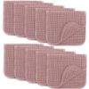 Picture of Comfy Cubs Muslin Burp Cloths 20" x 10", Pack of 10 - Large, 6-Layer, Ultra Absorbent 100% Cotton for Baby Drool and Messes - Soft, Safe & Gentle Baby Burp Cloths for Boys & Girls - Mauve