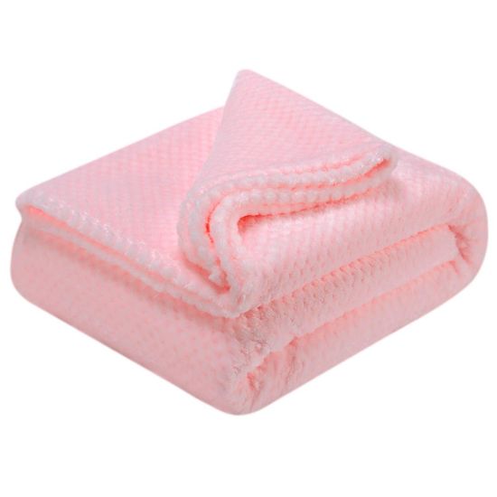 Picture of Fuzzy Throw Blanket, Plush Fleece Blankets for Adults, Toddler, Boys and Girls, Warm Soft Blankets and Throws for Bed, Couch, Sofa, Travel and Outdoor, Camping (Twin(60"x80"), XL1-Baby Pink)