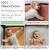 Picture of Bassinet Sheets 20x30 Inch for Graco Travel Lite Crib, Sense2Snooze, My View 4 in 1, Dream Suite and Guava Bassinet - 100% Jersey Cotton Fitted Sheets - Beige + Rusty Brown - 2 Pack