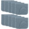 Picture of Comfy Cubs Muslin Burp Cloths 20" x 10", Pack of 10 - Large, 6-Layer, Ultra Absorbent 100% Cotton for Baby Drool and Messes - Soft, Safe & Gentle Baby Burp Cloths for Boys & Girls - Pacific Blue