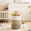Picture of Artfeel Laundry Basket,Woven Cotton Rope Laundry Hamper,40L for Decorative Storage of Dirty Clothes,Toys and Blankets in Bathroom,Bedroom and Living Room