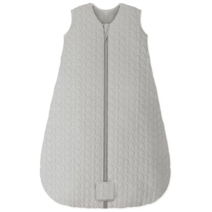 Picture of Unnivoll Baby Sleep Sack 0-6 Months TOG 2.5 Winter Baby Wearable Blanket, 100% Cotton Fabric Newborn Infant Sleeping Sack 2-Way Zipper Quilted Baby Sleep Bag, Warm Soft Grey