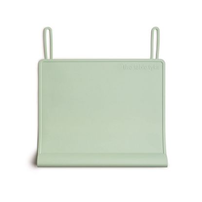 Picture of The Table Tyke 100% Silicone Placemat with Teething Edge Bumper/Spill Stopper | Dishwasher Safe, Travel Ready Non-Slip Suction Activity Mat for Infants, Babies, Toddlers, Children, Kids (Sage Green)