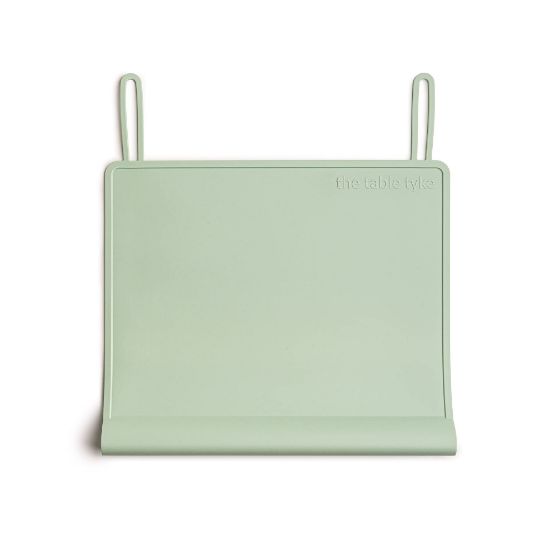 Picture of The Table Tyke 100% Silicone Placemat with Teething Edge Bumper/Spill Stopper | Dishwasher Safe, Travel Ready Non-Slip Suction Activity Mat for Infants, Babies, Toddlers, Children, Kids (Sage Green)