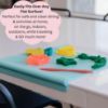 Picture of The Table Tyke 100% Silicone Placemat with Teething Edge Bumper/Spill Stopper | Dishwasher Safe, Travel Ready Non-Slip Suction Activity Mat for Infants, Babies, Toddlers, Children, Kids (Sage Green)