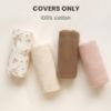 Picture of Konssy Muslin Baby Lounger Cover 2 Pack, 100% Cotton Newborn Lounger Cover, Soft and Breathable Baby Nest Slipcover for Boys Girls (Brown,Wheat)