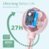 Picture of Momcozy 8000mAh Portable Stroller Fan, 27H Ultra-long Battery Life Detachable 4 Speed 360°Rotate LED Night Light with 2 Modes, USB Rechargeable Handheld Cooling Fan for Travel/Car Seat/Bedroom