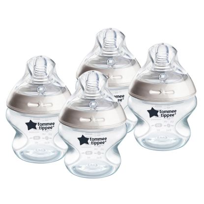 Picture of Tommee Tippee Natural Start Anti-Colic BPA Free Baby Bottles, 5oz, Newborn 0+ Months, Slow Flow Breast-Like Nipple, Designed for Seamless Transitions Between Bottle and Breast, Pack of 4
