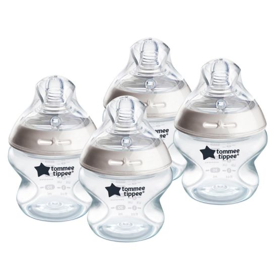 Picture of Tommee Tippee Natural Start Anti-Colic BPA Free Baby Bottles, 5oz, Newborn 0+ Months, Slow Flow Breast-Like Nipple, Designed for Seamless Transitions Between Bottle and Breast, Pack of 4