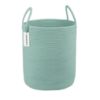 Picture of XUANGUO Cotton Rope Laundry Basket Hamper for Clothes Woven Storage Basket for Living Room Bedroom Boho Tall Rope Baskets for Blanket Toys Pillow Towels Baby Nursery Hamper Bin Large light green