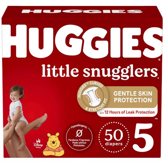 Picture of Baby Diapers Size 5 (27+ lbs), 50ct, Huggies Little Snugglers