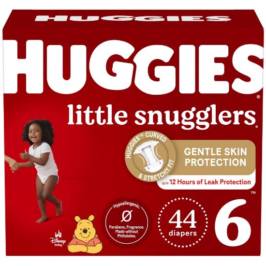 Picture of Baby Diapers Size 6 (35+ lbs), 44ct, Huggies Little Snugglers