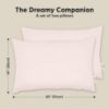 Picture of KeaBabies 2-Pack Toddler Pillow 14x20 - Soft Organic Cotton Kids Travel Bed Pillows for Sleeping, School, Nap, Machine Washable, Toddlers 2 to 5, Pillowcase Sold Separately (Mist Pink)