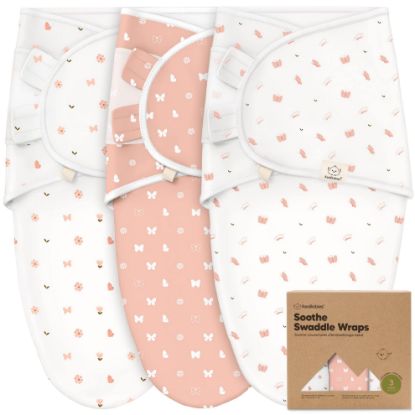 Picture of 3-Pack Organic Baby Swaddle Sleep Sacks - Swaddles for Newborns, Infant 0-3 Months, Baby Girls, Boys, Soft & Snug Newborn Sleep Sack, Nursery Swaddling Blankets (Butterflies)