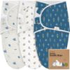 Picture of 3-Pack Organic Baby Swaddle Sleep Sacks - Swaddles for Newborns, Infant 0-3 Months, Baby Girls, Boys, Soft & Snug Newborn Sleep Sack, Nursery Swaddling Blankets (Cosmo)