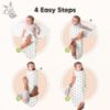 Picture of 3-Pack Organic Baby Swaddle Sleep Sacks - Swaddles for Newborns, Infant 0-3 Months, Baby Girls, Boys, Soft & Snug Newborn Sleep Sack, Nursery Swaddling Blankets (Cosmo)