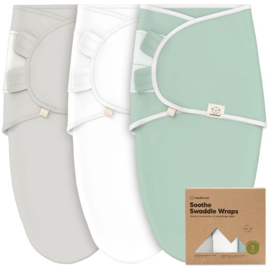 Picture of 3-Pack Organic Baby Swaddle Sleep Sacks - Swaddles for Newborns, Infant 0-3 Months, Baby Girls, Boys, Soft & Snug Newborn Sleep Sack, Nursery Swaddling Blankets (Sage)