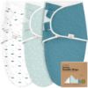 Picture of 3-Pack Organic Baby Swaddle Sleep Sacks - Swaddles for Newborns, Infant 0-3 Months, Baby Girls, Boys, Soft & Snug Newborn Sleep Sack, Nursery Swaddling Blankets (Galaxy)