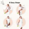 Picture of 3-Pack Organic Baby Swaddle Sleep Sacks - Swaddles for Newborns, Infant 0-3 Months, Baby Girls, Boys, Soft & Snug Newborn Sleep Sack, Nursery Swaddling Blankets (Galaxy)