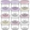 Picture of KeaBabies 12pk 4oz Glass Baby Food Containers with Lids - Leak-Proof, Microwavable Small Glass Jars, Baby Purees & Toddler Snack Storage Containers, BPA-Free, Dishwasher & Freezer Safe (Lilac)