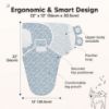 Picture of 3-Pack Organic Baby Swaddle Sleep Sacks - Swaddles for Newborns, Infant 0-3 Months, Baby Girls, Boys, Soft & Snug Newborn Sleep Sack, Nursery Swaddling Blankets (Excavation)
