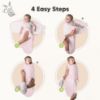 Picture of 3-Pack Organic Baby Swaddle Sleep Sacks - Swaddles for Newborns, Infant 0-3 Months, Baby Girls, Boys, Soft & Snug Newborn Sleep Sack, Nursery Swaddling Blankets (Blossom)