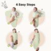 Picture of 3-Pack Organic Baby Swaddle Sleep Sacks - Swaddles for Newborns, Infant 0-3 Months, Baby Girls, Boys, Soft & Snug Newborn Sleep Sack, Nursery Swaddling Blankets (Mellow)