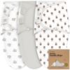 Picture of 3-Pack Organic Baby Swaddle Sleep Sacks - Swaddles for Newborns, Infant 0-3 Months, Baby Girls, Boys, Soft & Snug Newborn Sleep Sack, Nursery Swaddling Blankets (The Wild 2)