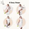 Picture of 3-Pack Organic Baby Swaddle Sleep Sacks - Swaddles for Newborns, Infant 0-3 Months, Baby Girls, Boys, Soft & Snug Newborn Sleep Sack, Nursery Swaddling Blankets (The Wild 2)