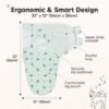 Picture of 3-Pack Organic Baby Swaddle Sleep Sacks - Newborn Swaddle Sack, Ergonomic Baby Swaddles 0-3 Months, Swaddles for Newborns, Baby Sleep Sack, Baby Swaddle Blanket Wrap, Baby Essentials (Space Quest)