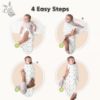 Picture of 3-Pack Organic Baby Swaddle Sleep Sacks - Newborn Swaddle Sack, Ergonomic Baby Swaddles 0-3 Months, Swaddles for Newborns, Baby Sleep Sack, Baby Swaddle Blanket Wrap, Baby Essentials (Space Quest)