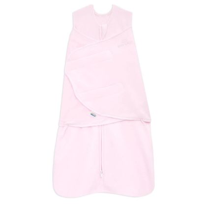 Picture of HALO Micro-Fleece Sleepsack Swaddle, 3-Way Adjustable Wearable Blanket, TOG 3.0, Soft Pink, Small, 3-6 Months