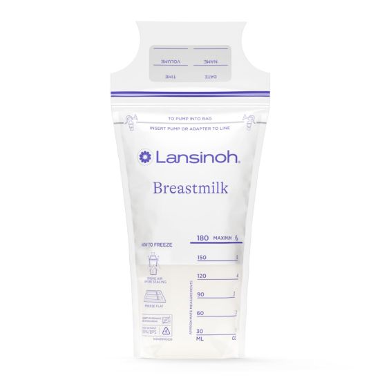 Picture of Lansinoh Breastmilk Storage Bags, 200 Count (2 Packs of 100 Bags) Milk Freezer Bags for Long Term Breastfeeding Storage, Pump Directly into Bags, Nursing Essentials