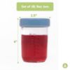 Picture of WeeSprout Glass Baby Food Storage Jars w/Lids (8 oz, 8 Pack Set) Snack, Puree, Reusable Small Containers, Breast Milk, Fridge or Freezer, Microwave & Dishwasher Safe, Essential Must Have for Infants