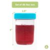 Picture of WeeSprout Glass Baby Food Storage Jars w/Lids (8 oz, 8 Pack Set) Snack, Puree, Reusable Small Containers, Breast Milk, Fridge or Freezer, Microwave & Dishwasher Safe, Essential Must Have for Infants