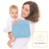 Picture of Lovely Care 12 Pack Muslin Burp Cloths 100% Cotton Muslin Cloths Large 20''x10'' Extra Soft and Absorbent Baby Burping Cloth - Aqua
