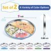 Picture of Bakpoco Stainless Steel Toddler Plate with Suction, 9” Divided Plates with Removable Silicone Sleeves for Kids, Non Toxic & BPA Free | Non Slip | Unbreakable Baby Snack Dishes Set of 2, Blue & Gray