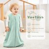 Picture of Yoofoss Baby Sleep Sack 12-18 Months, 2.0 TOG Baby Wearable Blanket with 2-Way Zipper, 100% Cotton Fabric Winter Toddler Sleeping Sack, Warm Soft Comfy Green(Large)