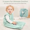 Picture of Yoofoss Baby Sleep Sack 12-18 Months, 2.0 TOG Baby Wearable Blanket with 2-Way Zipper, 100% Cotton Fabric Winter Toddler Sleeping Sack, Warm Soft Comfy Green(Large)