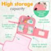 Picture of Kopi Baby Portable Diaper Changing Pad - Baby Diaper Changer Travel Bag with Wipes Pocket, Smart Design Portable Changing Mat, Infant Travel Station Kit, Gift for Newborn Girl & Boy - Pink, Premium
